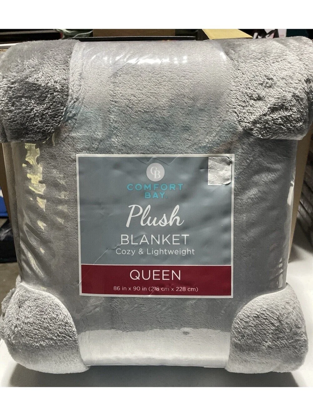 Comfort Bay Queen Size Plush Blanket Cozy Lightweight 86”X 90